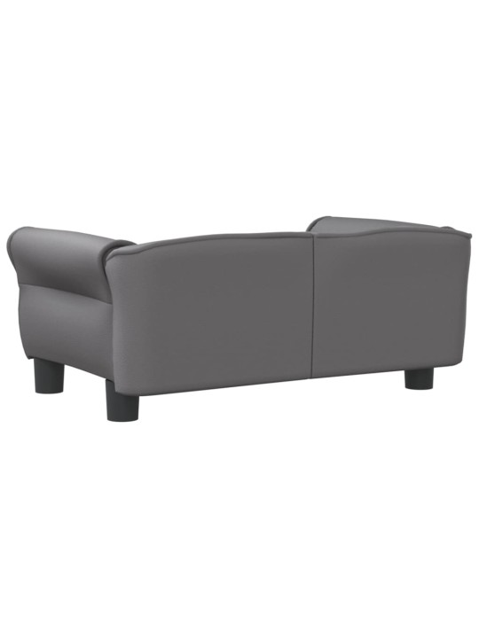 Pelíšek pro psy šedý 70 x 45 x 30 cm umělá kůže