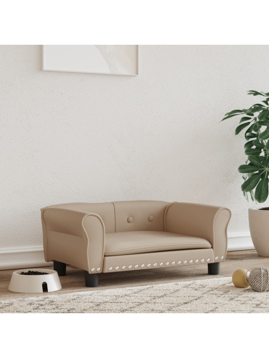 Pelíšek pro psy cappuccino 70 x 45 x 30 cm umělá kůže