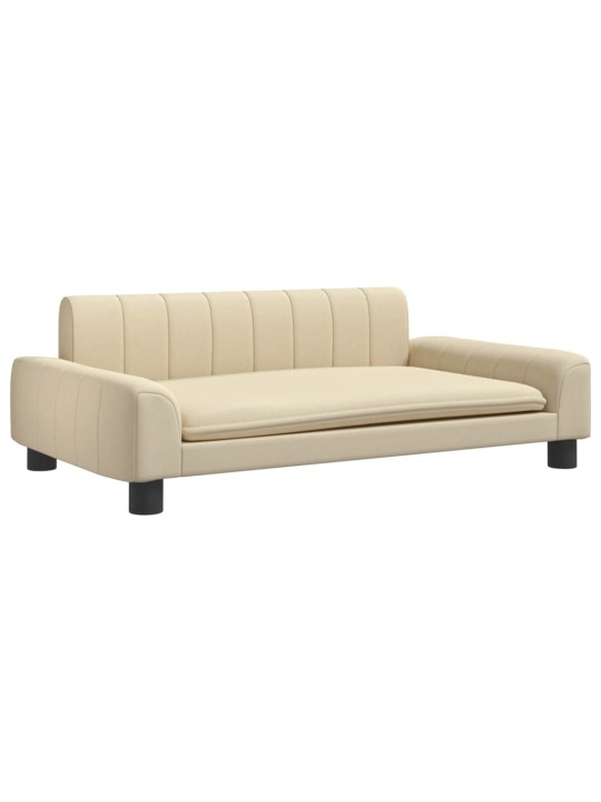 Pelíšek pro psy krémový 90 x 53 x 30 cm textil