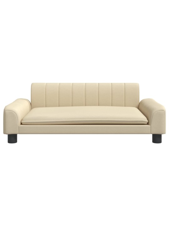 Pelíšek pro psy krémový 90 x 53 x 30 cm textil