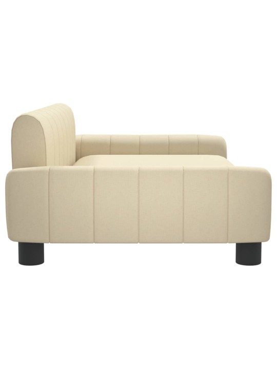 Pelíšek pro psy krémový 90 x 53 x 30 cm textil