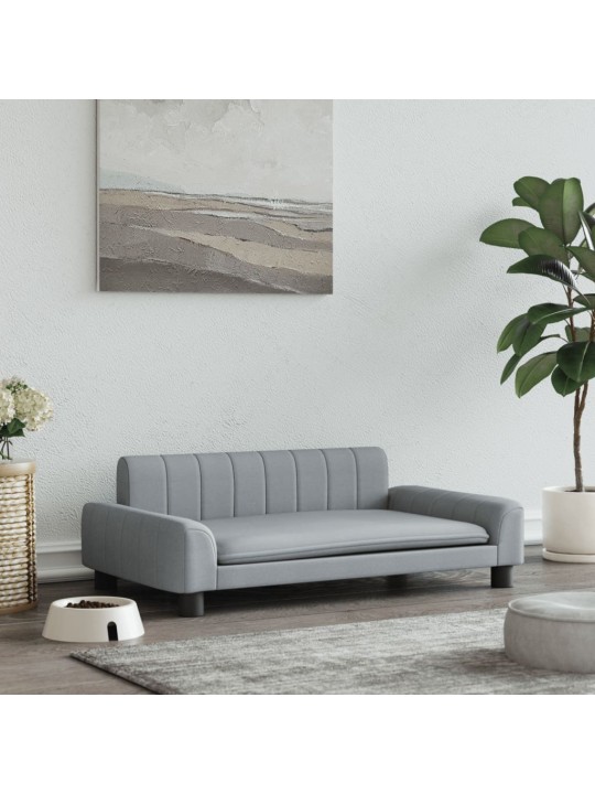 Pelíšek pro psy světle šedý 90 x 53 x 30 cm textil