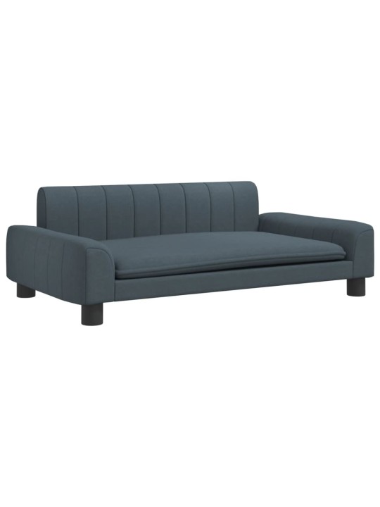 Pelíšek pro psy tmavě šedý 90 x 53 x 30 cm textil