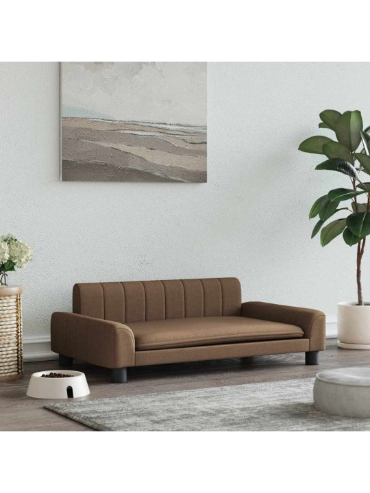 Pelíšek pro psy hnědý 90 x 53 x 30 cm textil