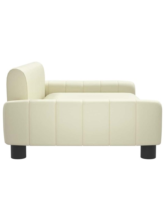Pelíšek pro psy krémový 90 x 53 x 30 cm umělá kůže