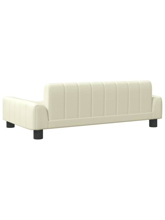 Pelíšek pro psy krémový 90 x 53 x 30 cm umělá kůže