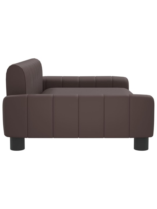 Pelíšek pro psy hnědý 90 x 53 x 30 cm umělá kůže