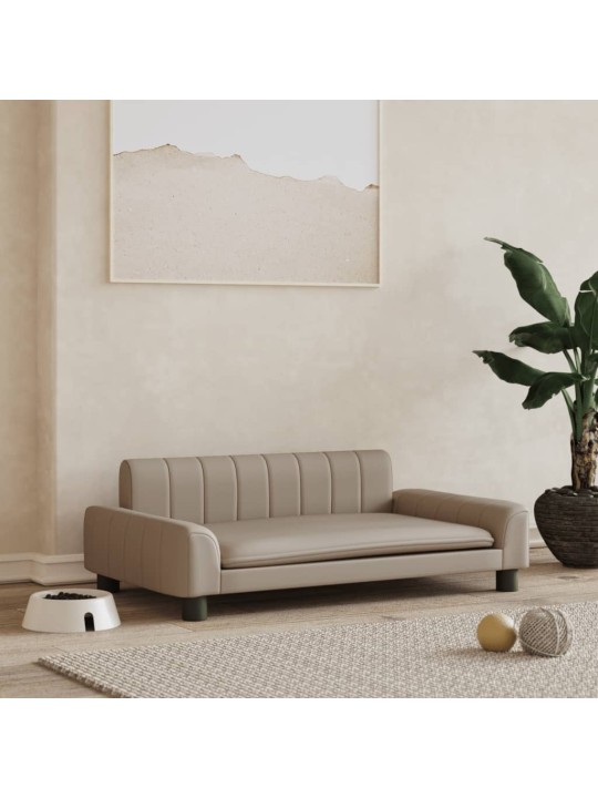 Pelíšek pro psy cappuccino 90 x 53 x 30 cm umělá kůže
