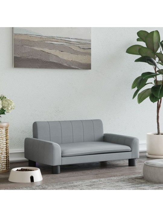 Pelíšek pro psy světle šedý 70 x 45 x 30 cm textil
