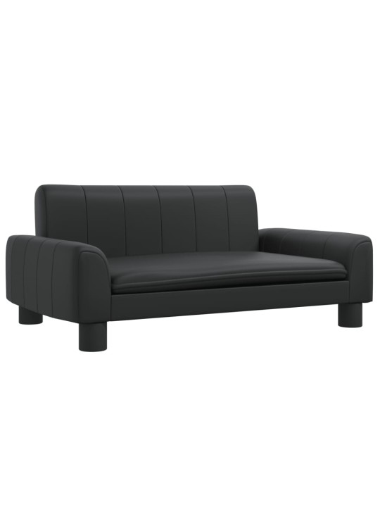 Pelíšek pro psy černý 70 x 45 x 30 cm umělá kůže
