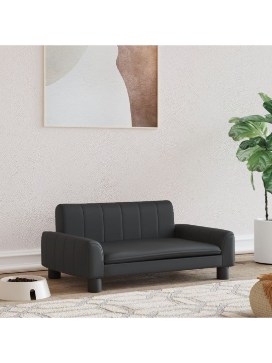 Pelíšek pro psy černý 70 x 45 x 30 cm umělá kůže