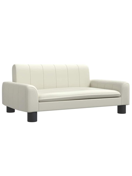 Pelíšek pro psy krémový 70 x 45 x 30 cm umělá kůže