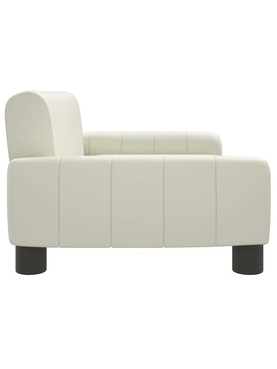 Pelíšek pro psy krémový 70 x 45 x 30 cm umělá kůže