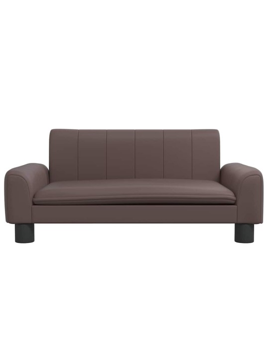 Pelíšek pro psy hnědý 70 x 45 x 30 cm umělá kůže