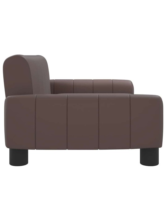 Pelíšek pro psy hnědý 70 x 45 x 30 cm umělá kůže