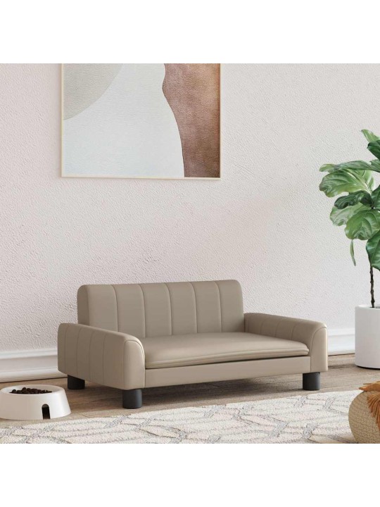Pelíšek pro psy cappuccino 70 x 45 x 30 cm umělá kůže
