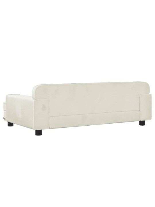 Pelíšek pro psy krémový 90 x 53 x 30 cm samet