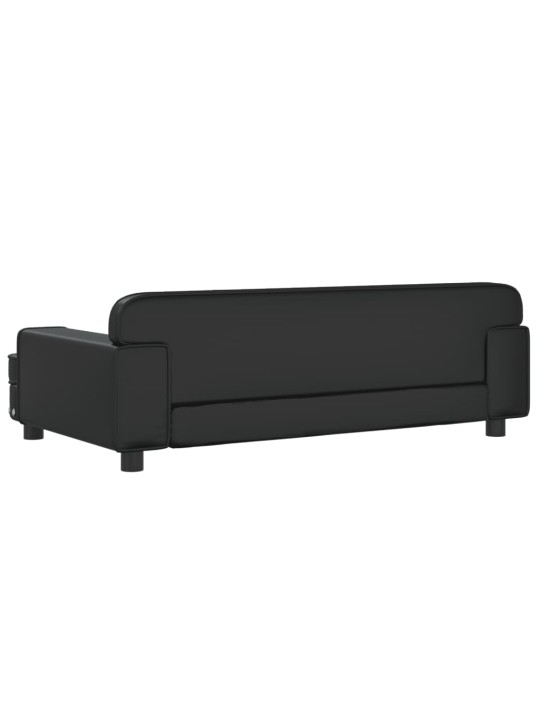 Pelíšek pro psy černý 90 x 53 x 30 cm umělá kůže