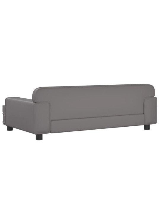 Pelíšek pro psy šedý 90 x 53 x 30 cm umělá kůže