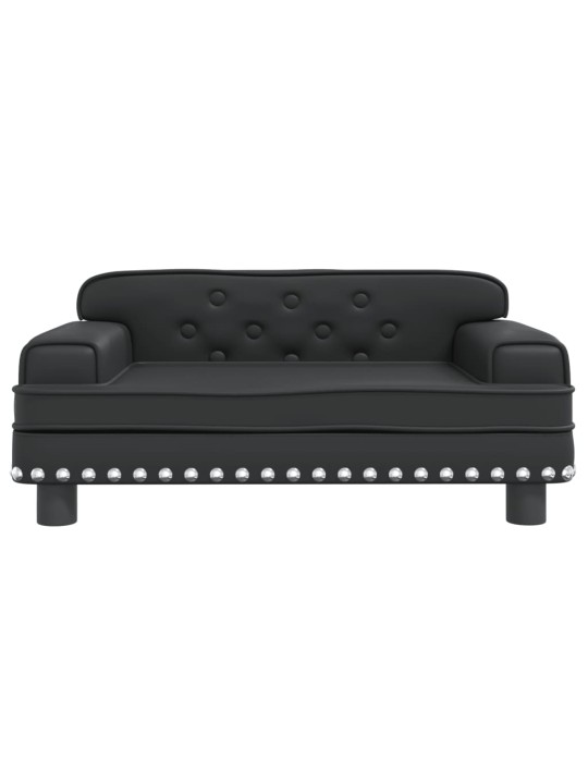 Pelíšek pro psy černý 70 x 45 x 30 cm umělá kůže