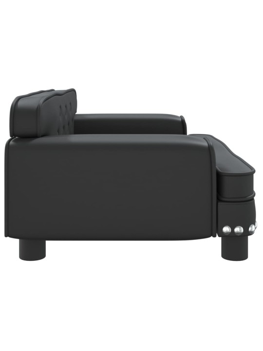Pelíšek pro psy černý 70 x 45 x 30 cm umělá kůže