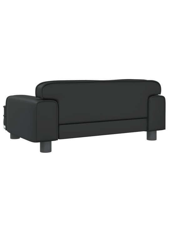 Pelíšek pro psy černý 70 x 45 x 30 cm umělá kůže