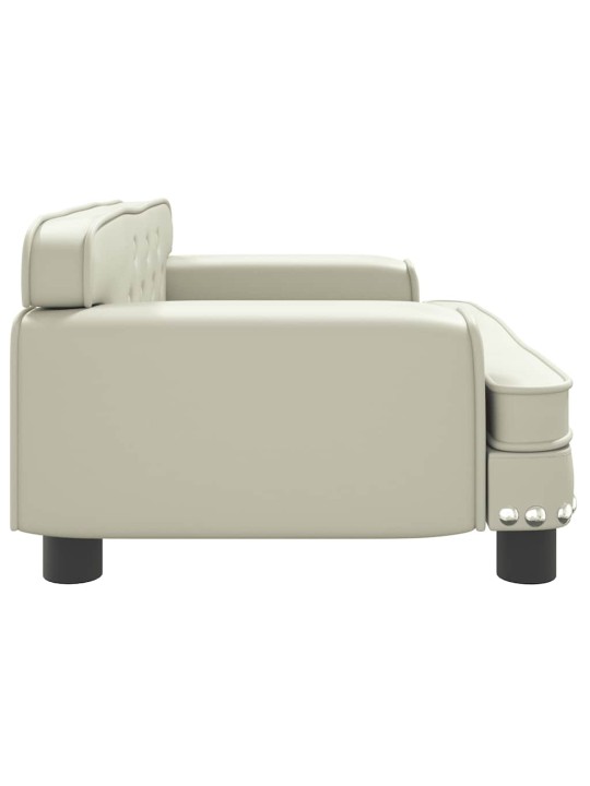 Pelíšek pro psy krémový 70 x 45 x 30 cm umělá kůže