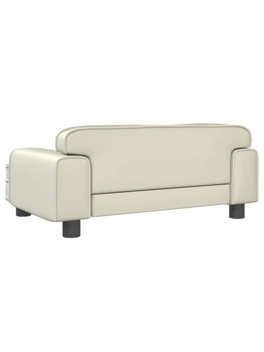 Pelíšek pro psy krémový 70 x 45 x 30 cm umělá kůže