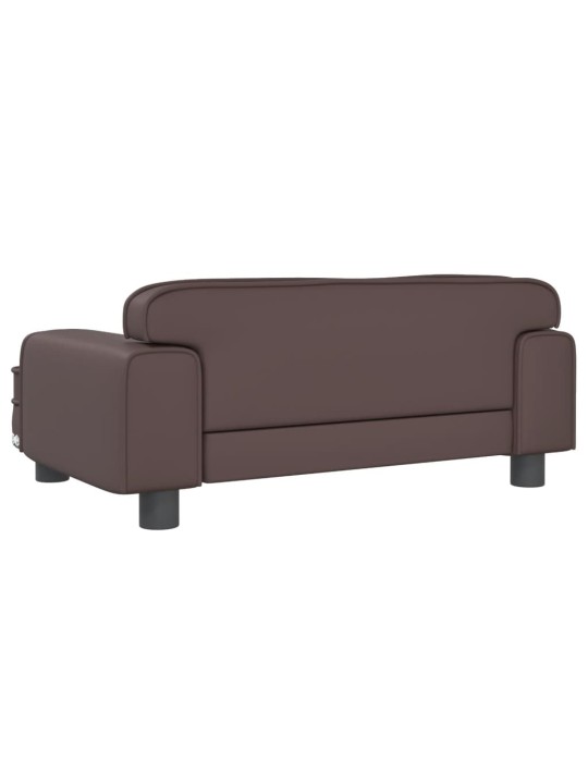 Pelíšek pro psy hnědý 70 x 45 x 30 cm umělá kůže