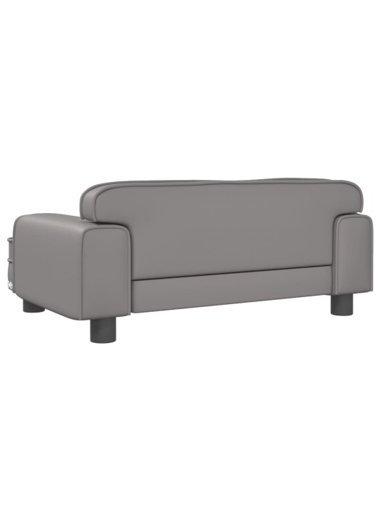 Pelíšek pro psy šedý 70 x 45 x 30 cm umělá kůže
