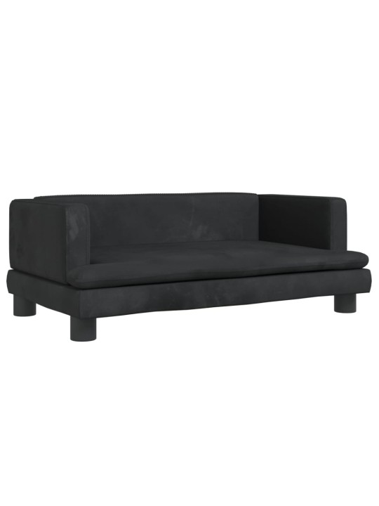 Pelíšek pro psy černý 80 x 45 x 30 cm samet