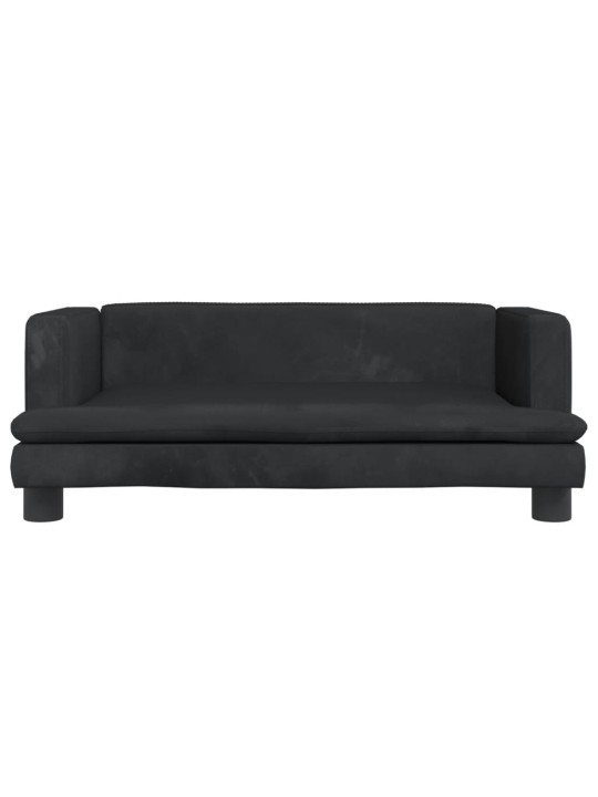 Pelíšek pro psy černý 80 x 45 x 30 cm samet
