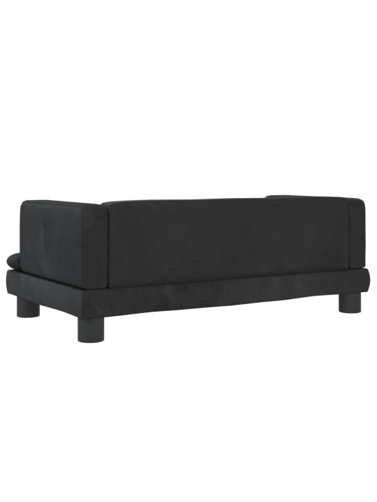Pelíšek pro psy černý 80 x 45 x 30 cm samet