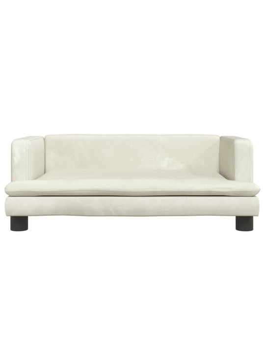 Pelíšek pro psy krémový 80 x 45 x 30 cm samet