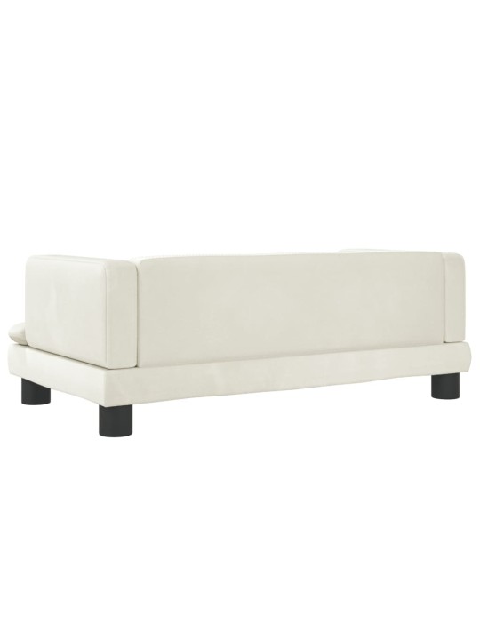 Pelíšek pro psy krémový 80 x 45 x 30 cm samet