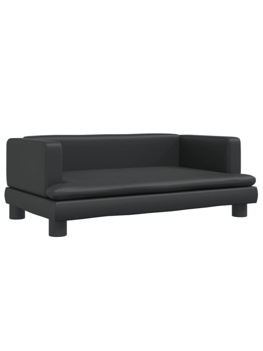 Pelíšek pro psy černý 80 x 45 x 30 cm umělá kůže