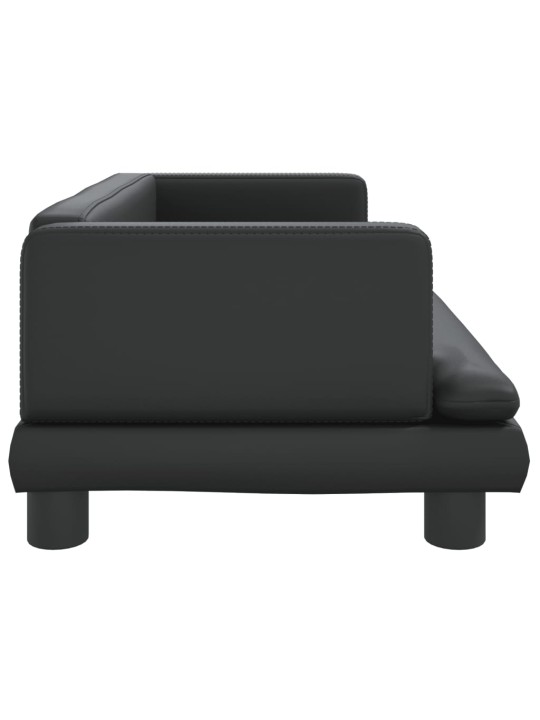 Pelíšek pro psy černý 80 x 45 x 30 cm umělá kůže