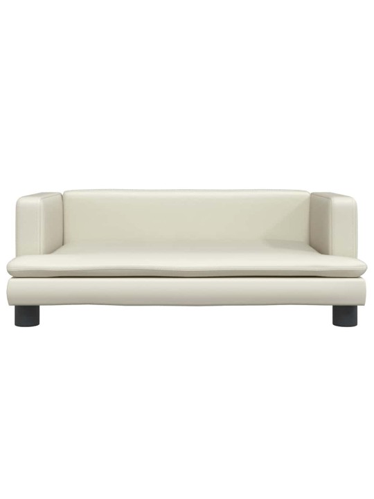 Pelíšek pro psy krémový 80 x 45 x 30 cm umělá kůže