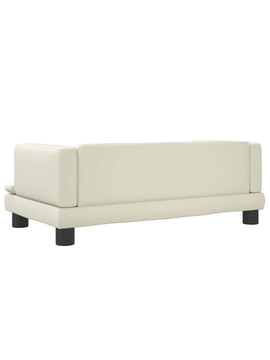 Pelíšek pro psy krémový 80 x 45 x 30 cm umělá kůže