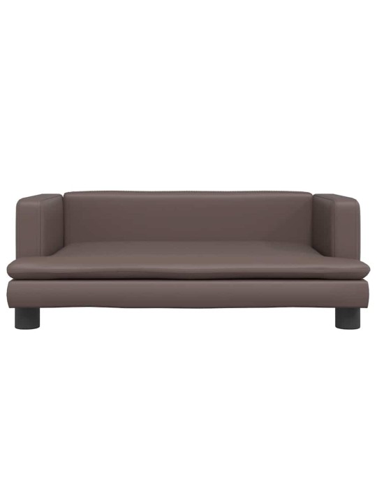 Pelíšek pro psy hnědý 80 x 45 x 30 cm umělá kůže