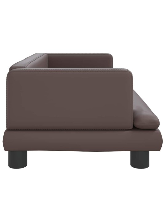 Pelíšek pro psy hnědý 80 x 45 x 30 cm umělá kůže
