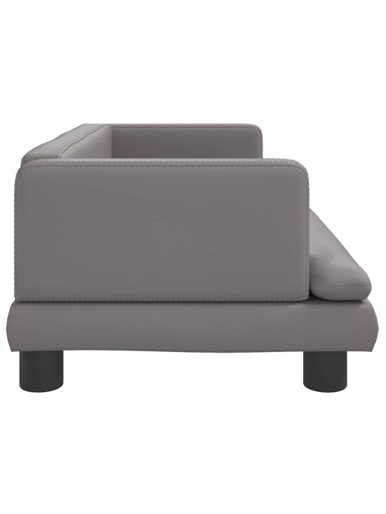 Pelíšek pro psy šedý 80 x 45 x 30 cm umělá kůže