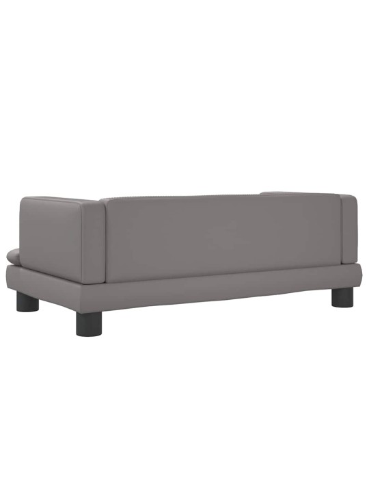 Pelíšek pro psy šedý 80 x 45 x 30 cm umělá kůže