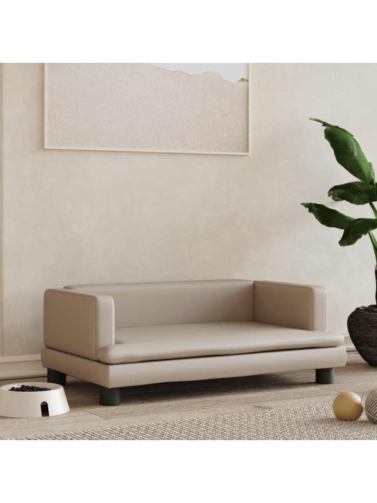 Pelíšek pro psy cappuccino 80 x 45 x 30 cm umělá kůže