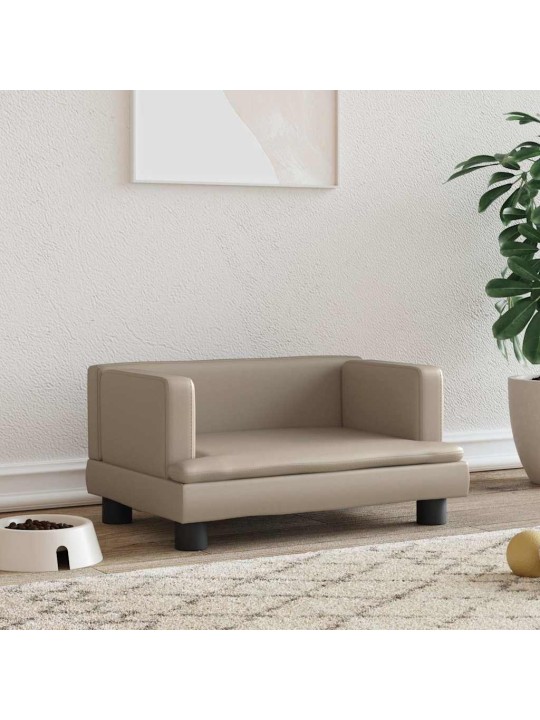Pelíšek pro psy cappuccino 60 x 40 x 30 cm umělá kůže