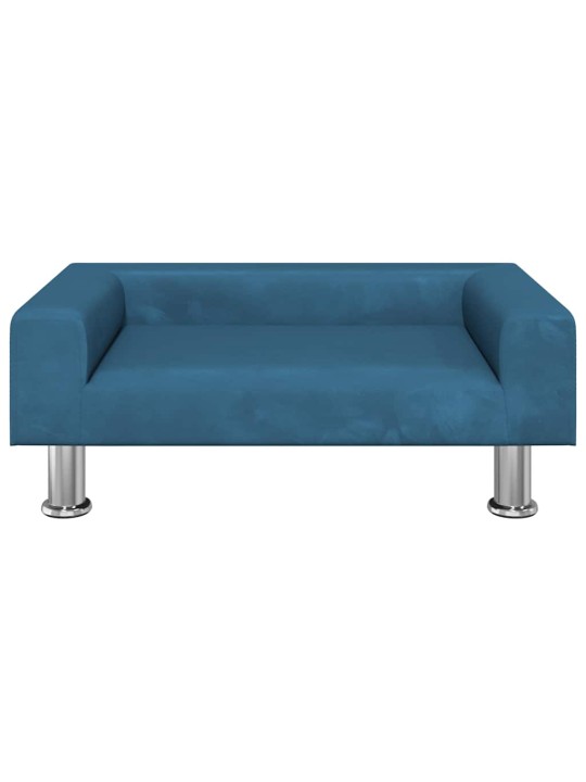 Pelíšek pro psy modrý 70 x 45 x 26,5 cm samet