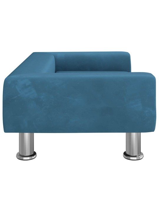 Pelíšek pro psy modrý 70 x 45 x 26,5 cm samet