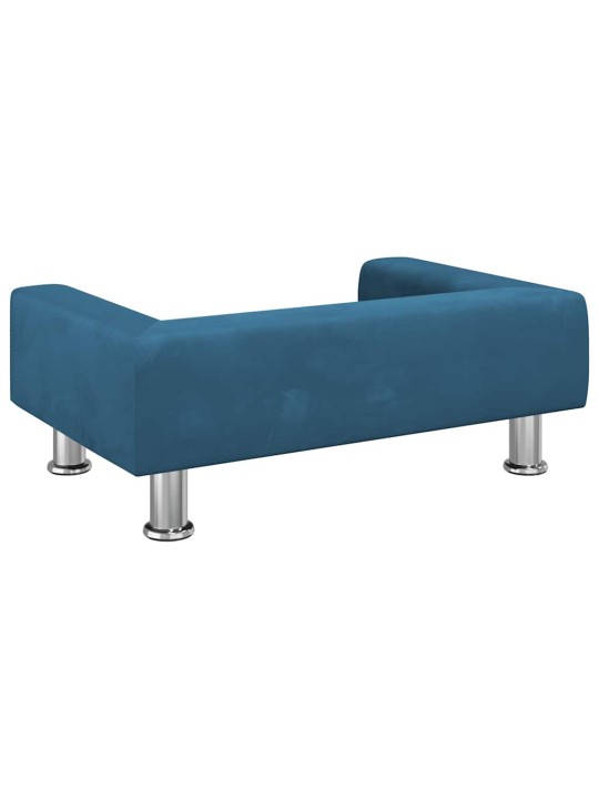 Pelíšek pro psy modrý 70 x 45 x 26,5 cm samet