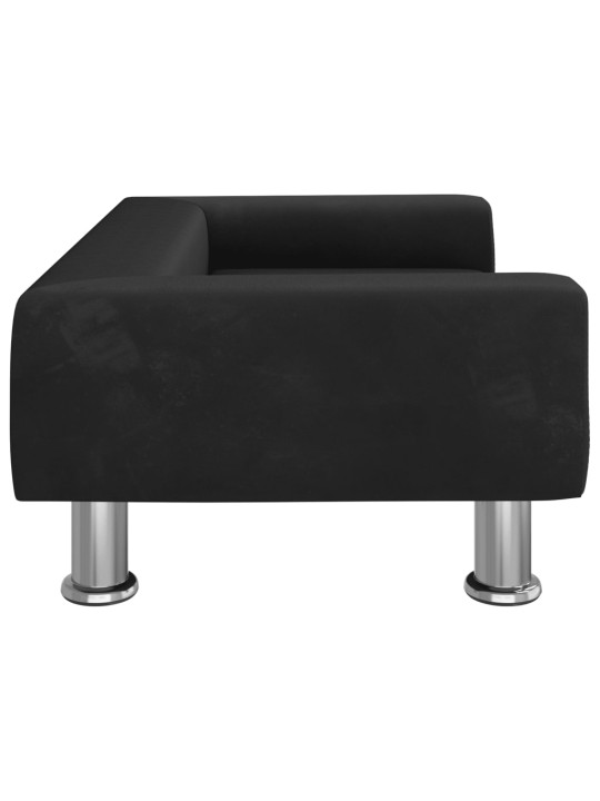 Pelíšek pro psy černý 70 x 45 x 26,5 cm samet