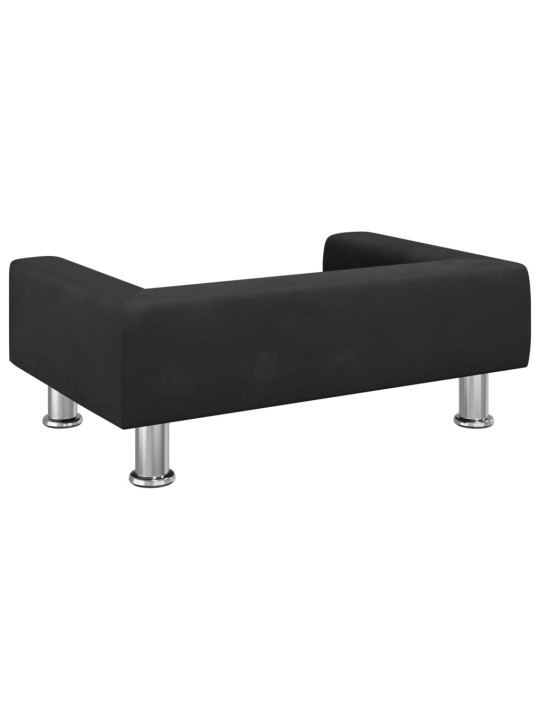 Pelíšek pro psy černý 70 x 45 x 26,5 cm samet